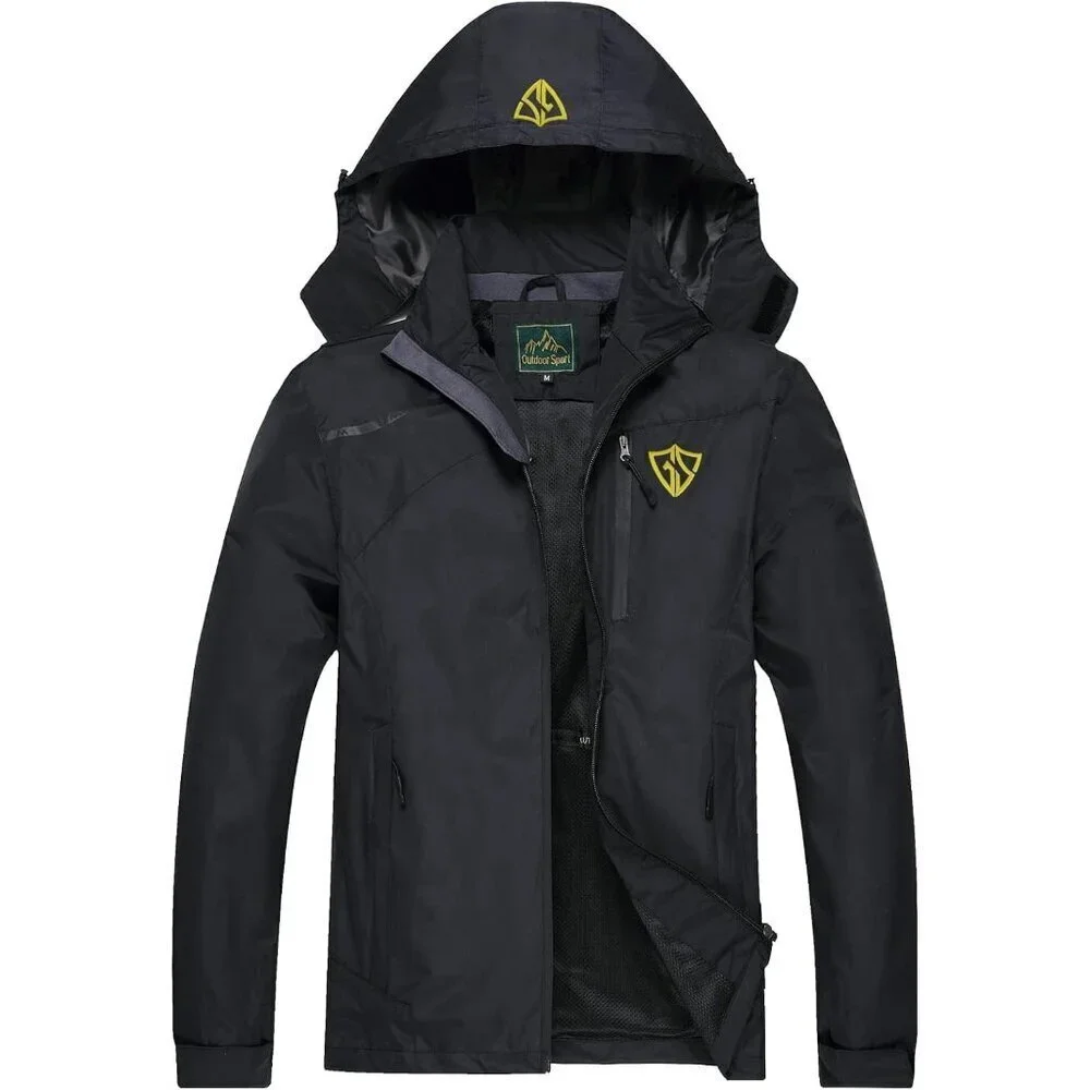 Mens Windproof Jacket Waterproof Lightweight Mountain Sport Jacket for Men Hoode